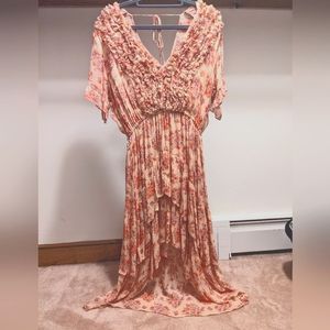 The Kooples peach-pink floral chiffon dress: never worn